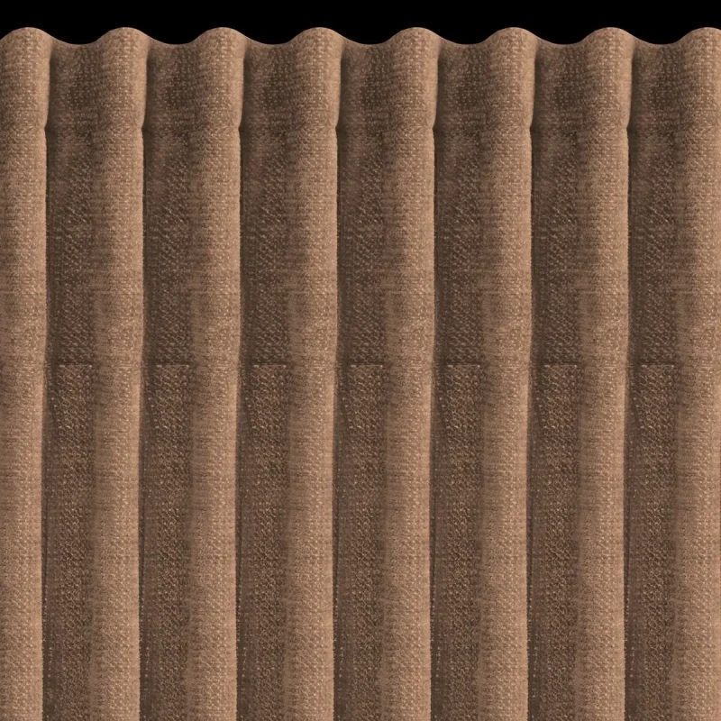 Zasłona na taśmie marszczącej 140x270 cm Nilo ciemnoruda