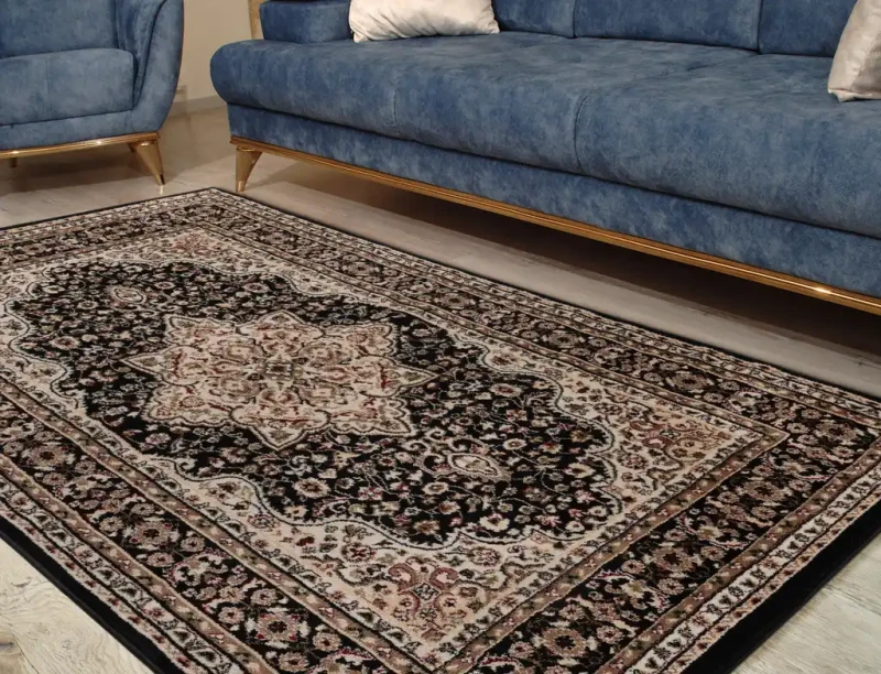 Dywan tradycyjny Diamond klasyk czarny wnętrze