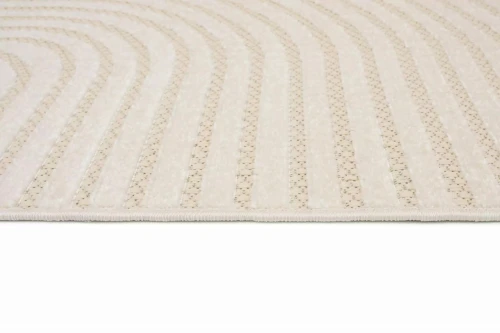 Kremowy sznurkowy dywan nowoczesny Patio NM74A geometria - brzeg