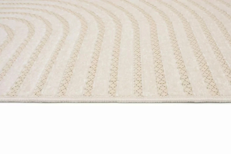 Kremowy sznurkowy dywan nowoczesny Patio NM74A geometria - brzeg
