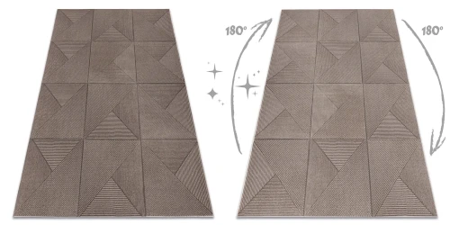 Dywan nowoczesny Aura J2624A geometryczny beż błyszcząca strona