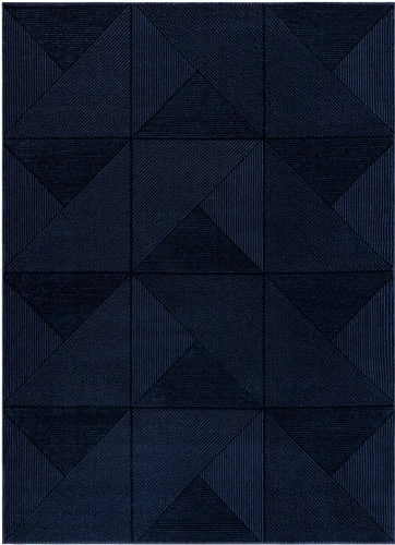 Dywan nowoczesny Aura J2624A geometryczny ciemny niebieski