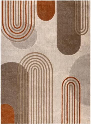 Dywan Art deco geometria Arcana 2162 krem/pomarańczowy