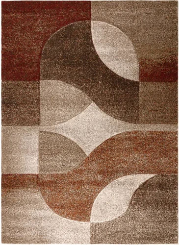 Dywan nowoczesny geometria Arcana 3893 brąz/pomarańczowy