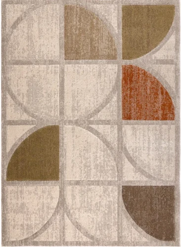 Dywan nowoczesny geometria Arcana 1550 krem/zielony