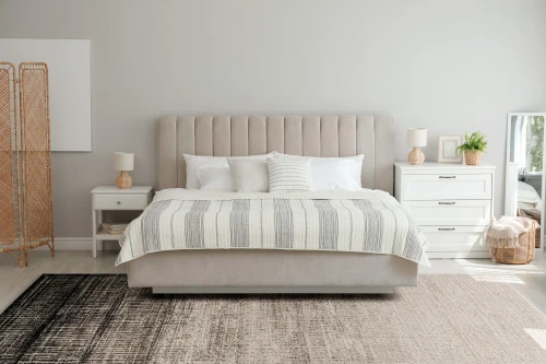Dywan wełniany Agnella Isfahan Hunter ecru aranżacja