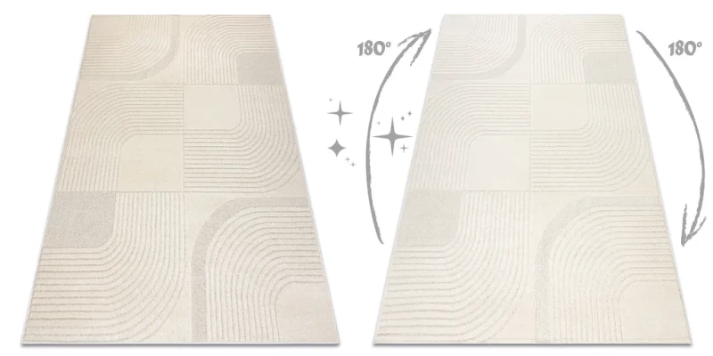 Dywan nowoczesny geometria Dune 8011 krem - połysk