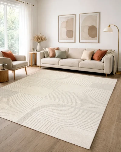 Dywan nowoczesny Dune 8011 krem do salonu