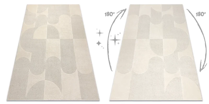 Dywan nowoczesny geometria Dune 2933 krem - połysk