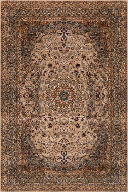 Dywan wełniany Agnella Isfahan Lunara ciemny beż