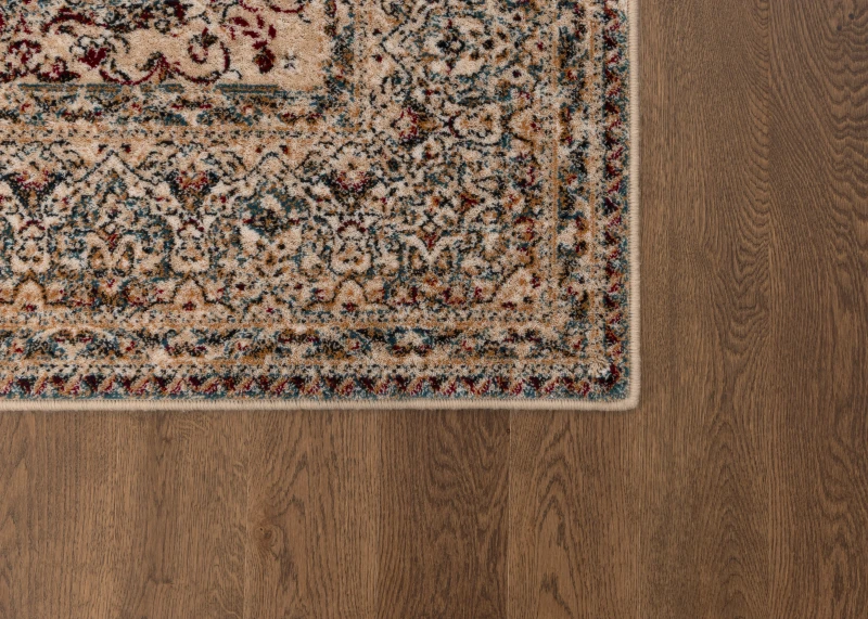 Dywan wełniany Agnella Isfahan Lunara szmaragd wzór
