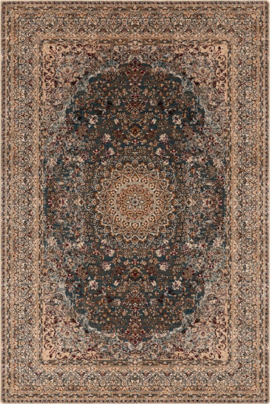 Dywan wełniany Agnella Isfahan Lunara szmaragd