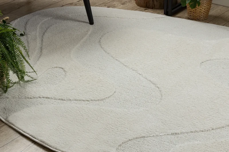 Dywan abstrakcja fale Dune 8083 shape krem - wzór