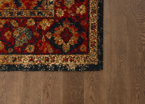 Dywan wełniany Agnella Tempo Baltas dark gold (binding) wzór