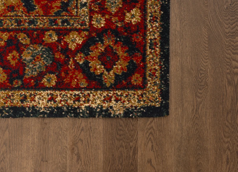 Dywan wełniany Agnella Tempo Baltas dark gold (binding) wzór