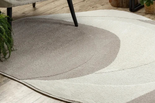 Dywan nieregularny Dune 8085 shape krem-beż - struktura 3d