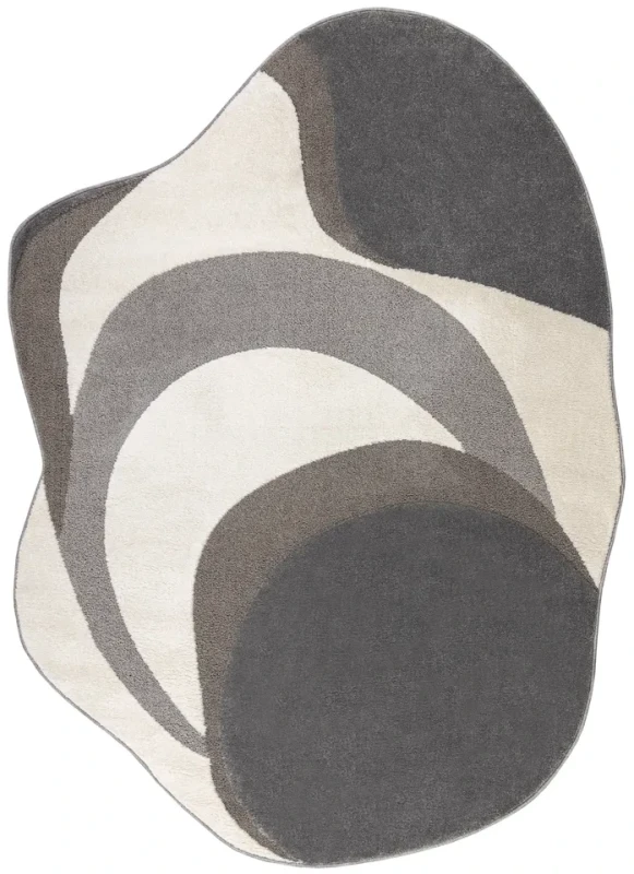 Dywan nowoczesny abstrakcja Dune 8085 shape krem-szary