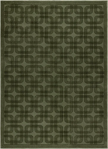 Dywan art deco Aura J2556A geometryczny zielony