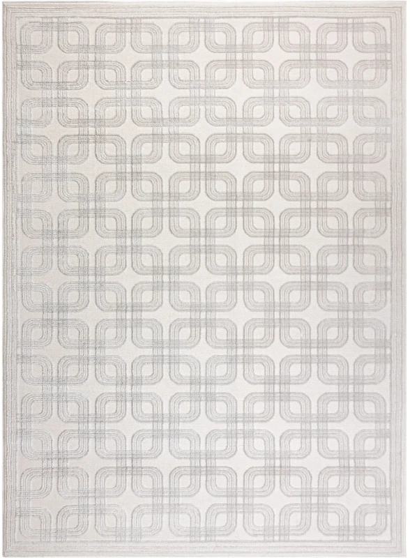 Dywan art deco Aura J2556A geometryczny jasno szary