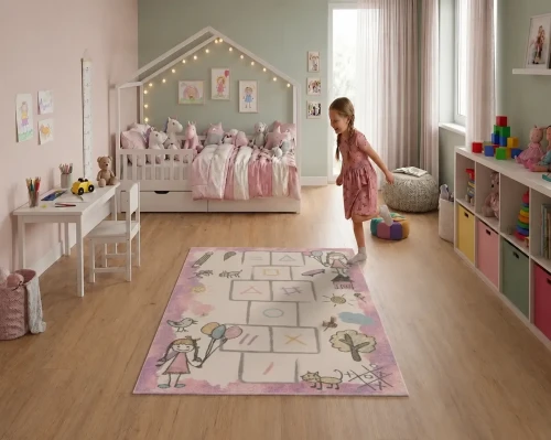 Dywan dla dziewczynki różowy Smart Kids 22923 Klasy_zdj. 2