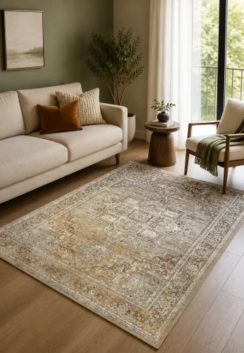Dywan klasyczny Dywilan Empire 1 FN05C l.beige / l.beige aranżacja