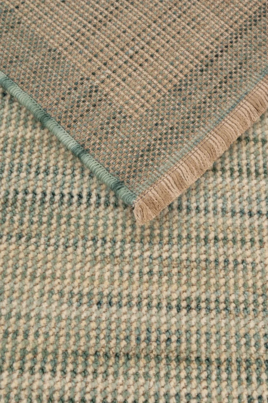 Dywan nowoczesny Royal Wool bordiura ciemnozielony spód