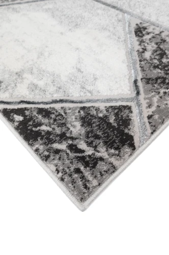 Dywan nowoczesny Stone geometria szary wykończenie