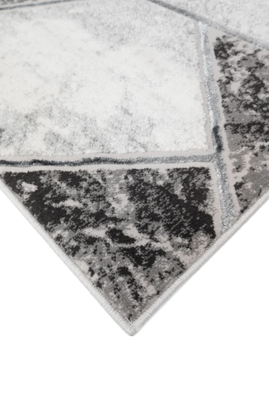 Dywan nowoczesny Stone geometria szary wykończenie