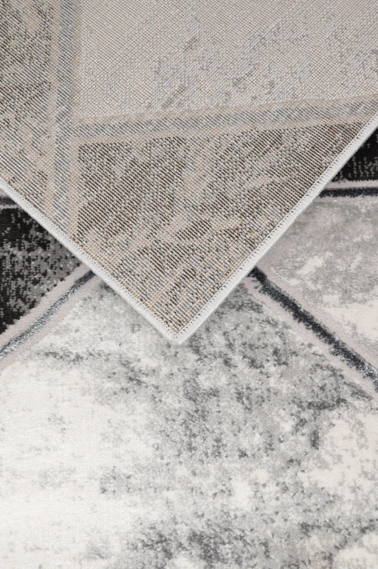 Dywan nowoczesny Stone geometria szary spód