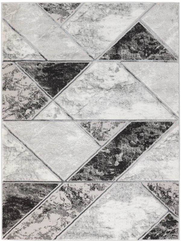 Dywan nowoczesny Stone geometria szary