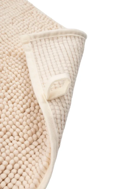 Bok i spód dywanika łazienkowego Chenille soft ivory
