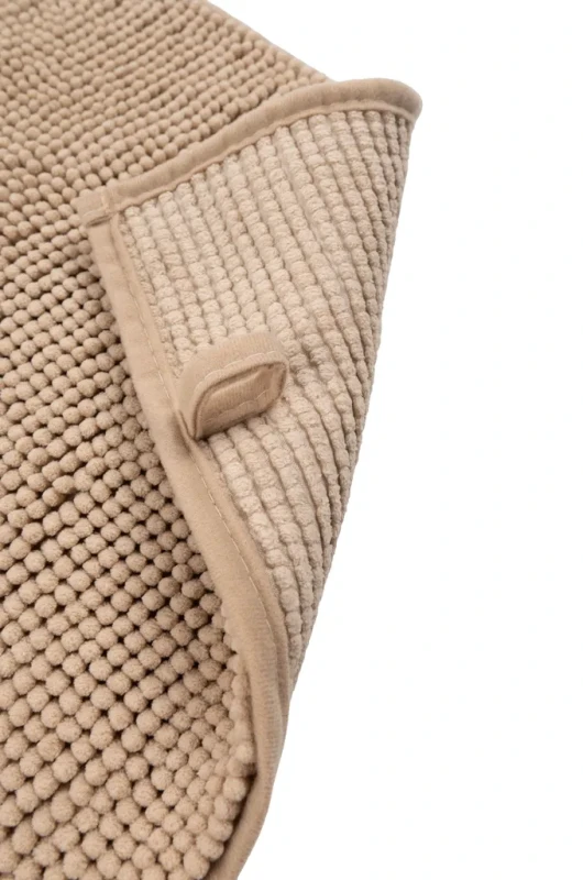 Bok i spód dywanika łazienkowego Chenille soft beż