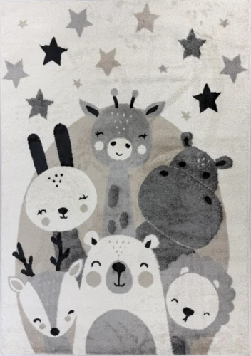 Dywan dziecięcy Animal C5637A_74F_37 white /l.gray