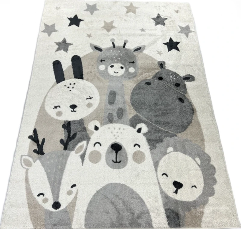 Dywan dziecięcy Animal C5637A_74F_37 white /l.gray rzut z góry