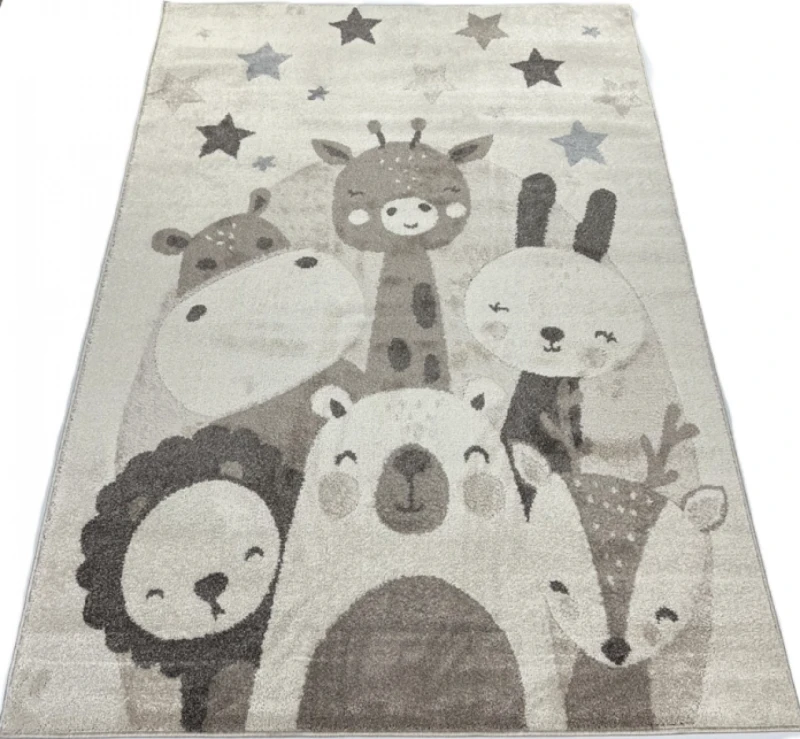 Dywan dziecięcy Animal C5637A_74F_37 cream/beige rzut z góry