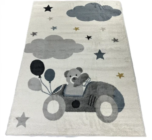 Dywan dziecięcy Animal C5645A_8F3_56 white/l.blue rzut z góry