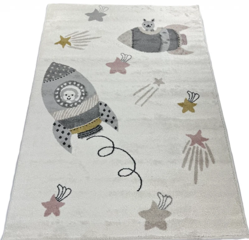 Dywan dziecięcy Animal C5646A_8S1_57 white/l.pink rzut z góry
