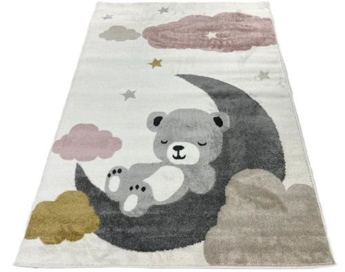 Dywan dziecięcy Animal C5659A_8S1_57 white /l.pink rzut z góry