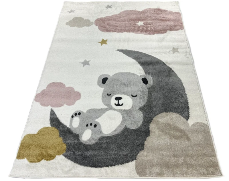 Dywan dziecięcy Animal C5659A_8S1_57 white /l.pink rzut z góry