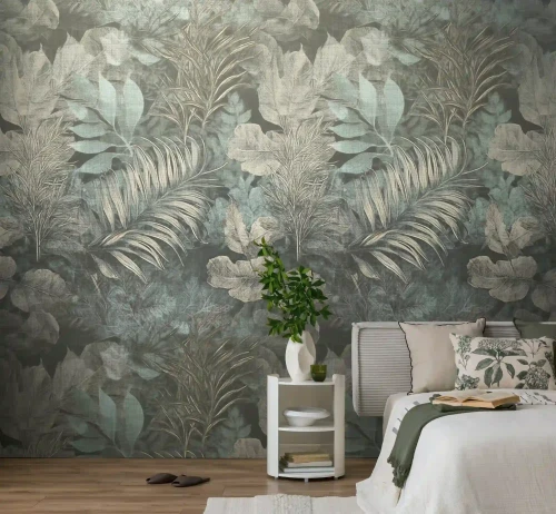 Zielona tapeta botaniczna do sypialni AS Creation 79223-3.webp