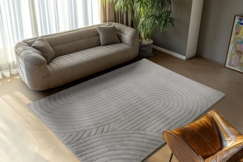Dywan 3d Lalee Hides Comfort CMF 501 srebrny w salonie