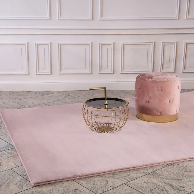 Dywan pluszowy Lalee Hides Paradise PAR 400 pastel pink do pokoju