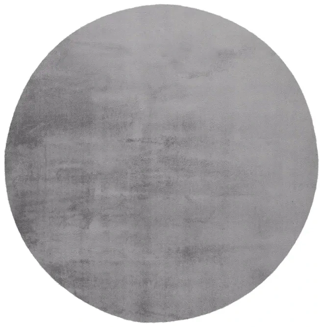 Dywan okrągły pluszowy Lalee Hides Paradise PAR 400 silver