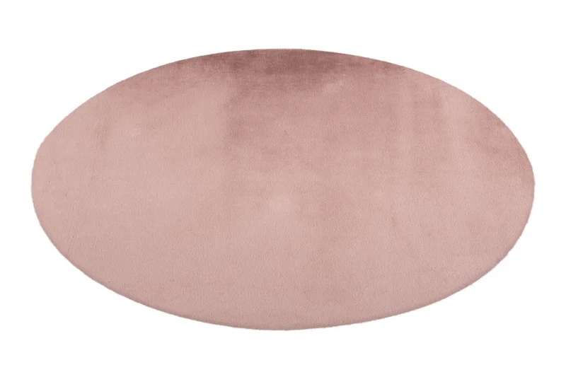 Puszysty dywan koło Lalee Hides Paradise PAR 400 pastel pink w rzucie ukośnym