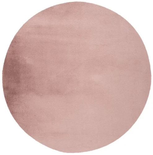 Dywan okrągły pluszowy Lalee Hides Paradise PAR 400 pastel pink