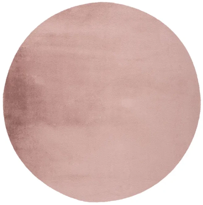 Dywan okrągły pluszowy Lalee Hides Paradise PAR 400 pastel pink