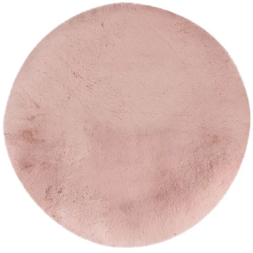 Dywan okrągły pluszowy Lalee Hides Heaven HEA 800 powder pink