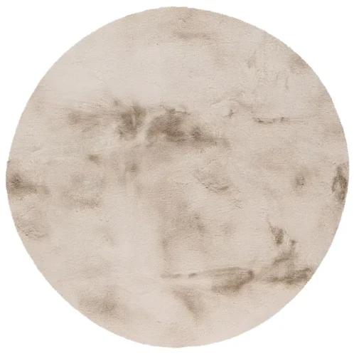 Dywan okrągły pluszowy Lalee Hides Heaven HEA 800 light taupe