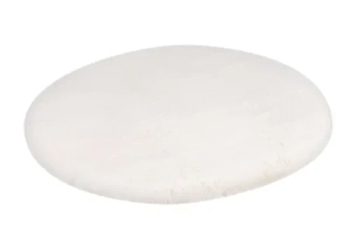 Pluszowy dywan okrągły pluszowy Lalee Hides Heaven HEA 800 ivory z ukosa