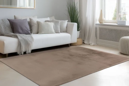 Dywan puszysty Lalee Hides Spirit SPI 500 taupe do salonu